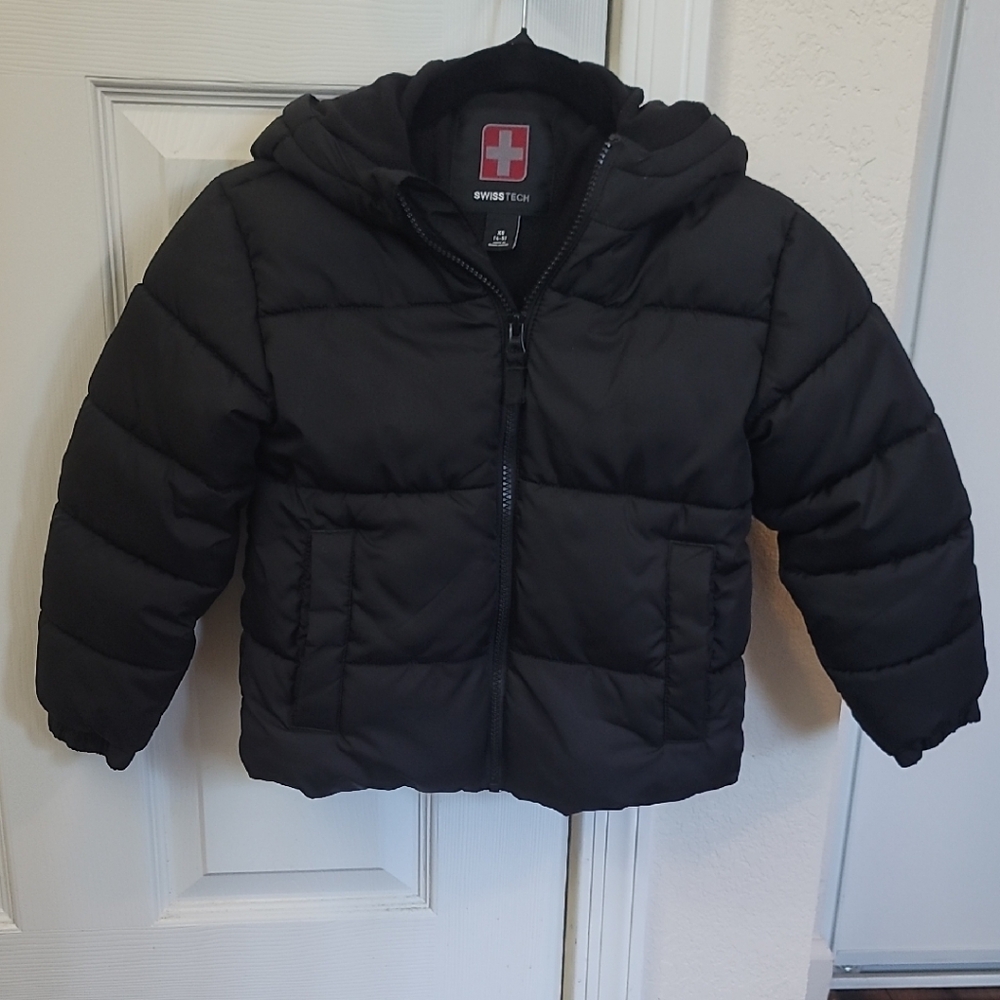 Swiss Tech Kids Black Puffer Coat